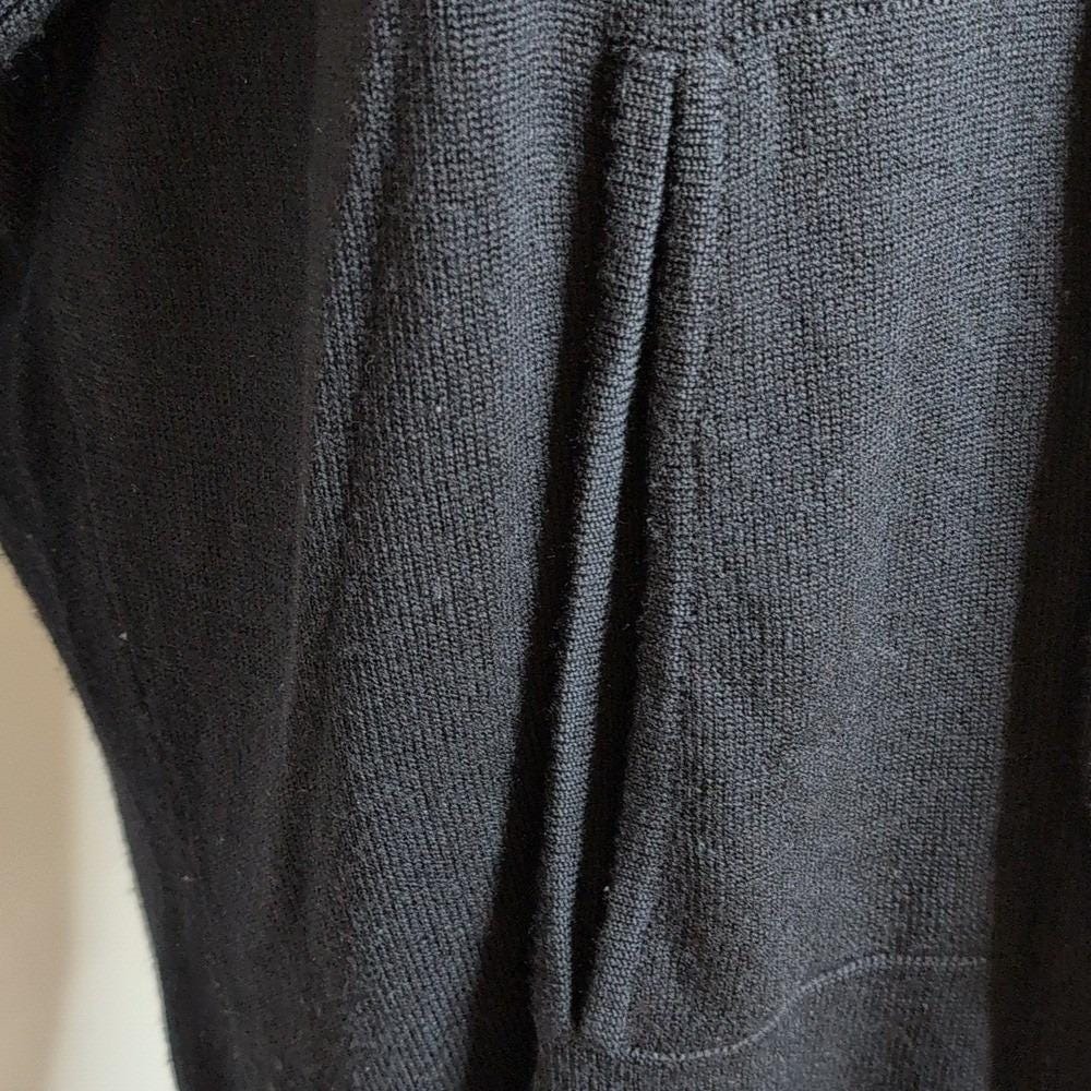 Tory Burch Black Jacinthe Black Wook Turtleneck Sweater Dress Size Medium - Picture 8 of 11